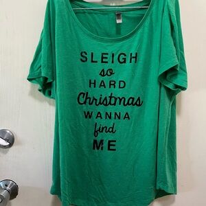 Next Level Apparel Vibrant Green Christmas Tee